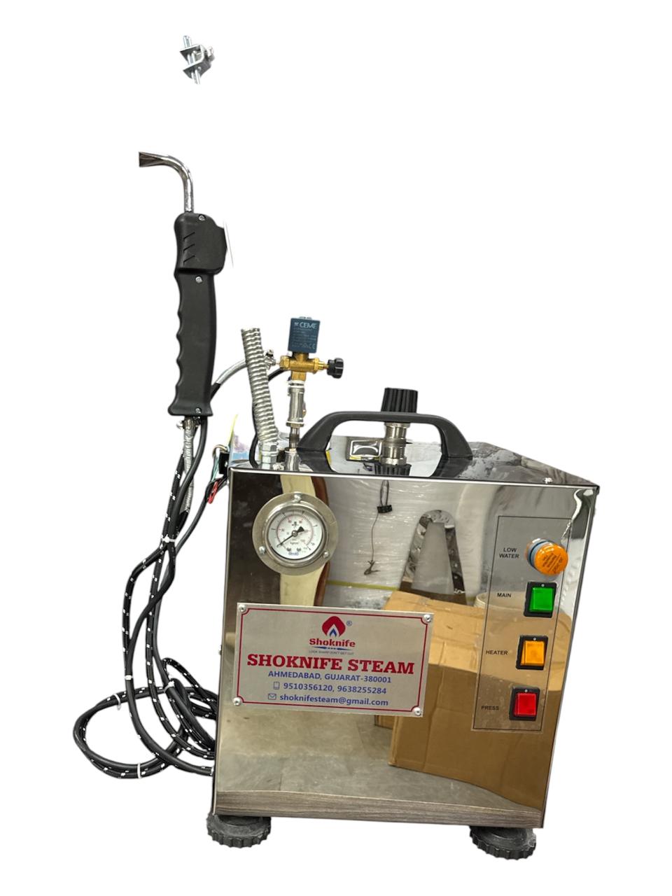 Portable stainless steel steam boiler with iron